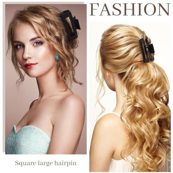 48 Pcs 4.1 Inch Rectangle Claw Clips Bulk Strong Hold Hair Accessories